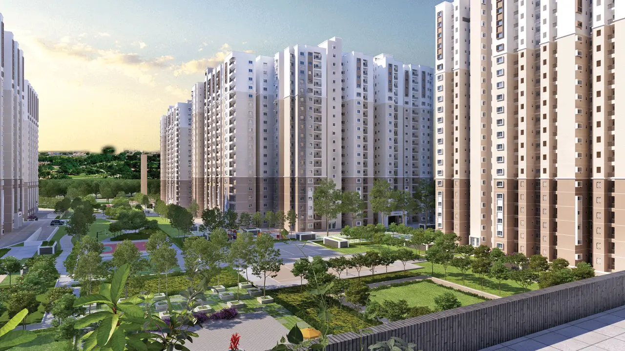 Prestige Finsbury Park in North Bangalore (artist&rsquo;s impression)