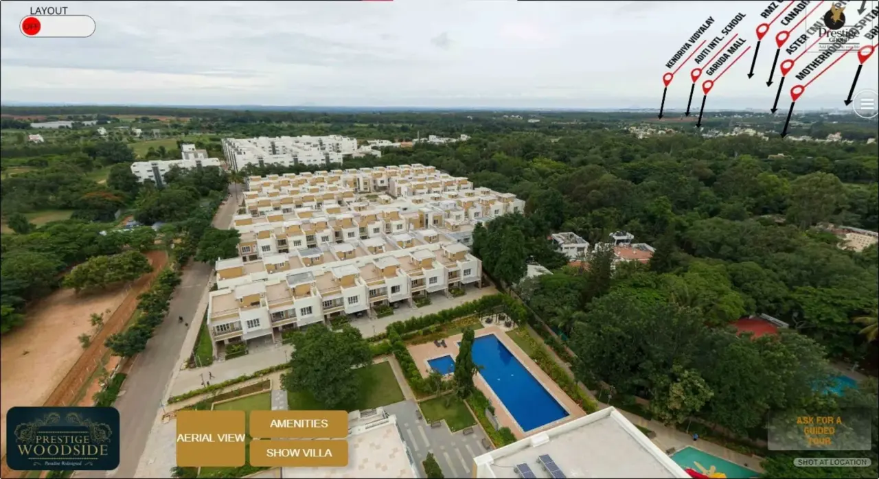 Prestige Woodside in North Bangalore (artist&rsquo;s impression)